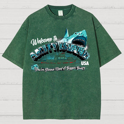 Great White Shark Vintage Distressed T-shirt