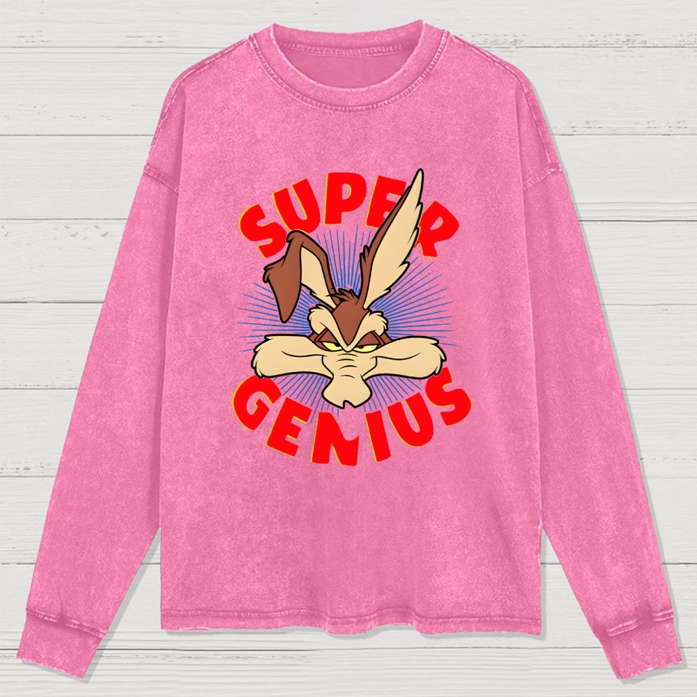 Super Genius Washed Long Sleeve Tee