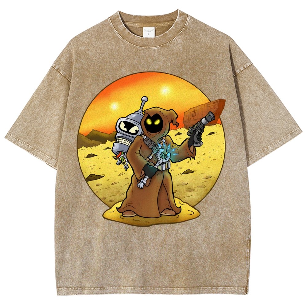 Robot Hunter Vintage Distressed T-shirt