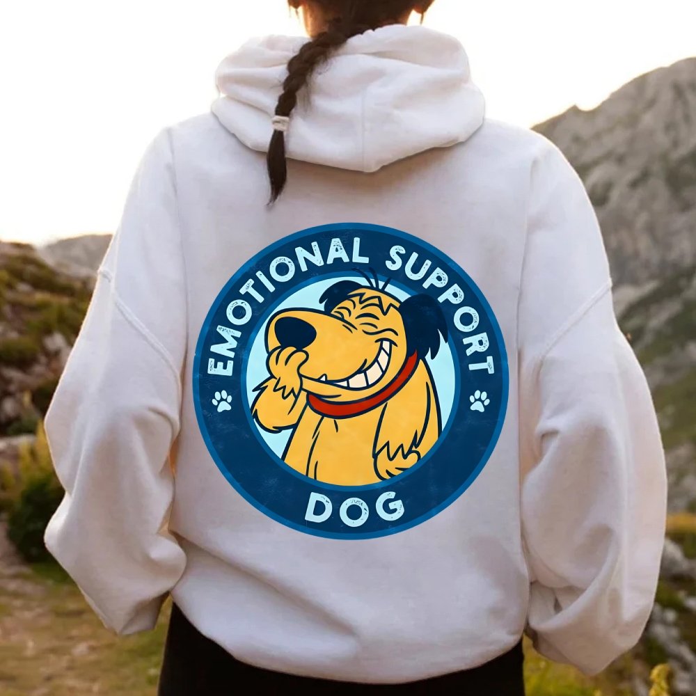 Dog Support Or Not? Printed Back Unisex Cotton Hoodie