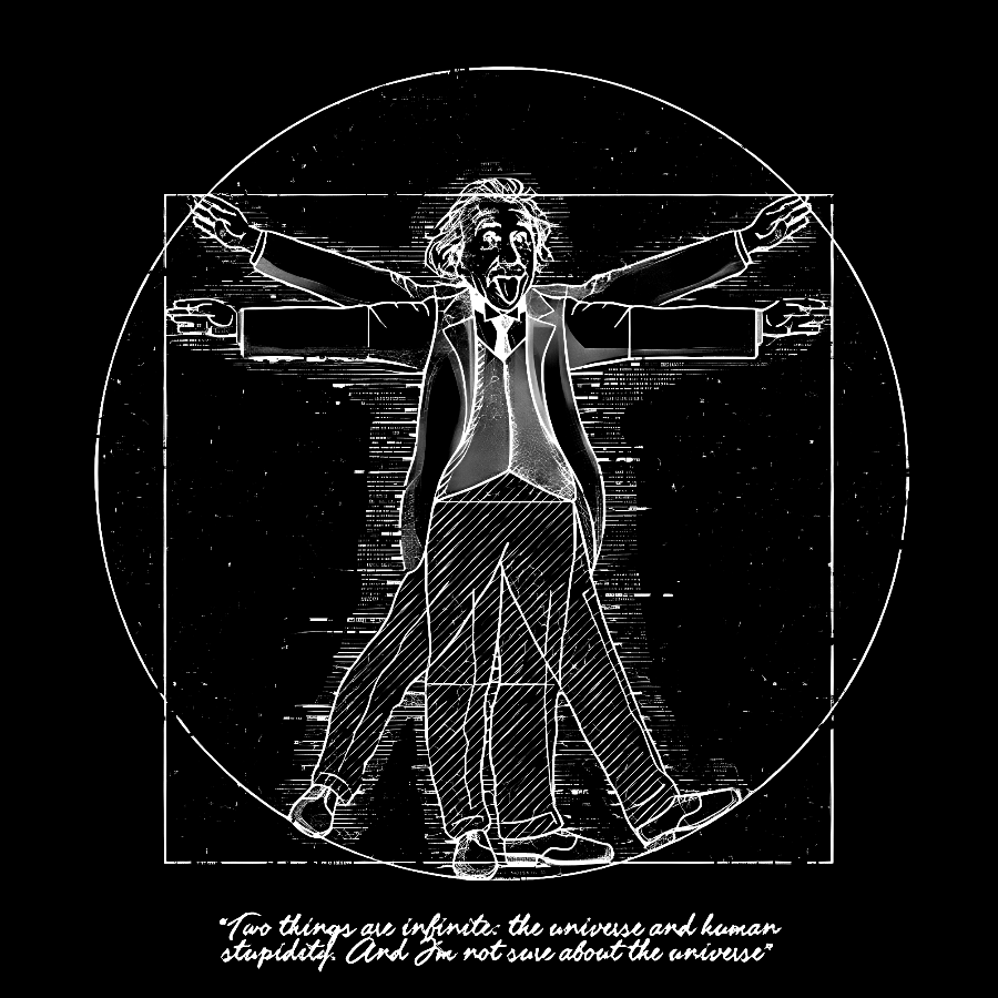 Vitruvian Genius Geek T-Shirt