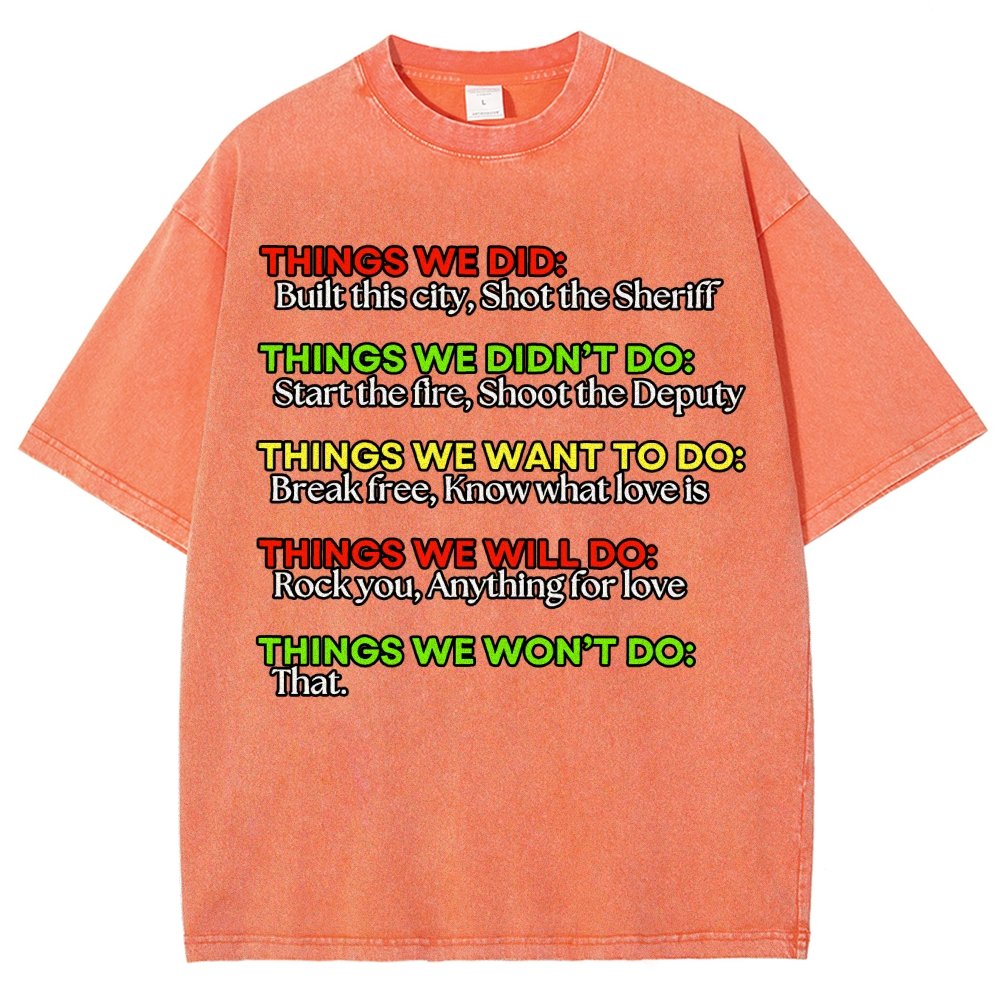 Things We Did... Vintage Distressed T-shirt