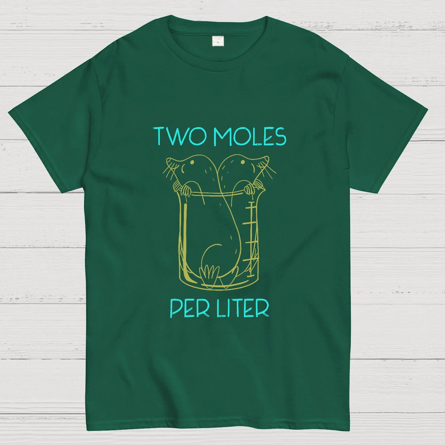 Two Moles Per Liter Chemistry Science Geeky T-Shirt