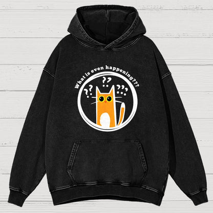 What is Even Happening Vintage Distressed Hoodie