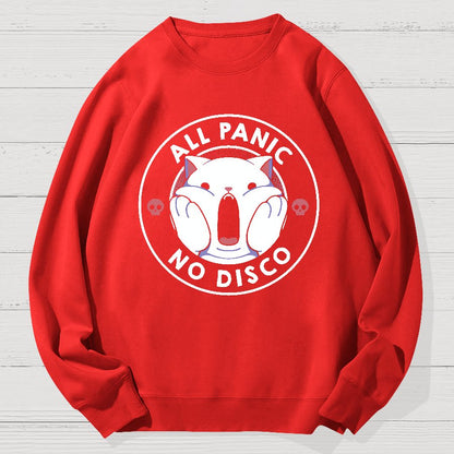 All Panic No Disco Funny Cat Geek Cotton Sweatshirt