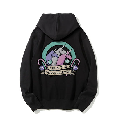 Shun The Non-Believer Printed Back Unisex Cotton Hoodie