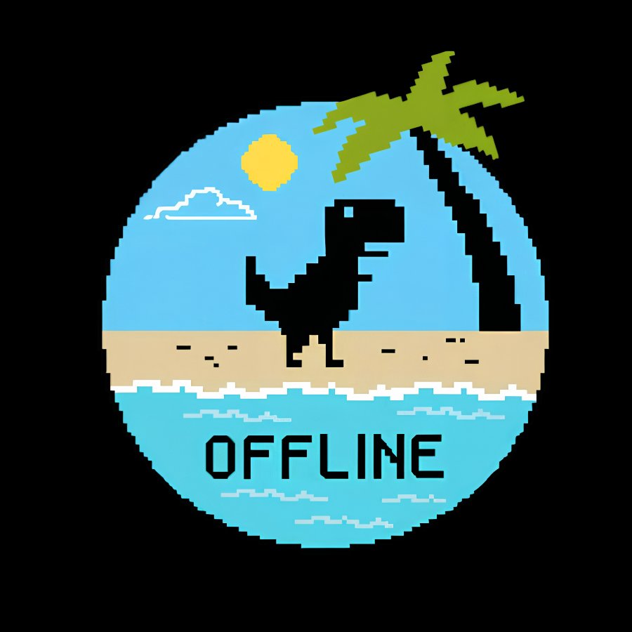 Dinosaur Offline Nerdy T-Shirt