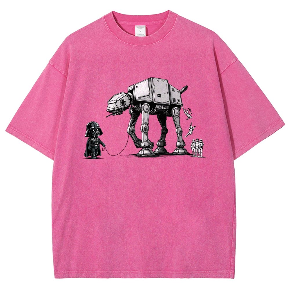 The villain and his adorable steel pet Vintage Distressed T-shirt