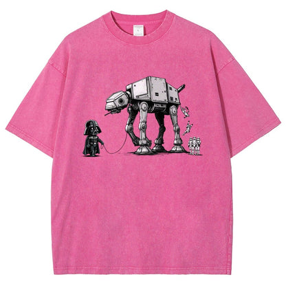 The villain and his adorable steel pet Vintage Distressed T-shirt