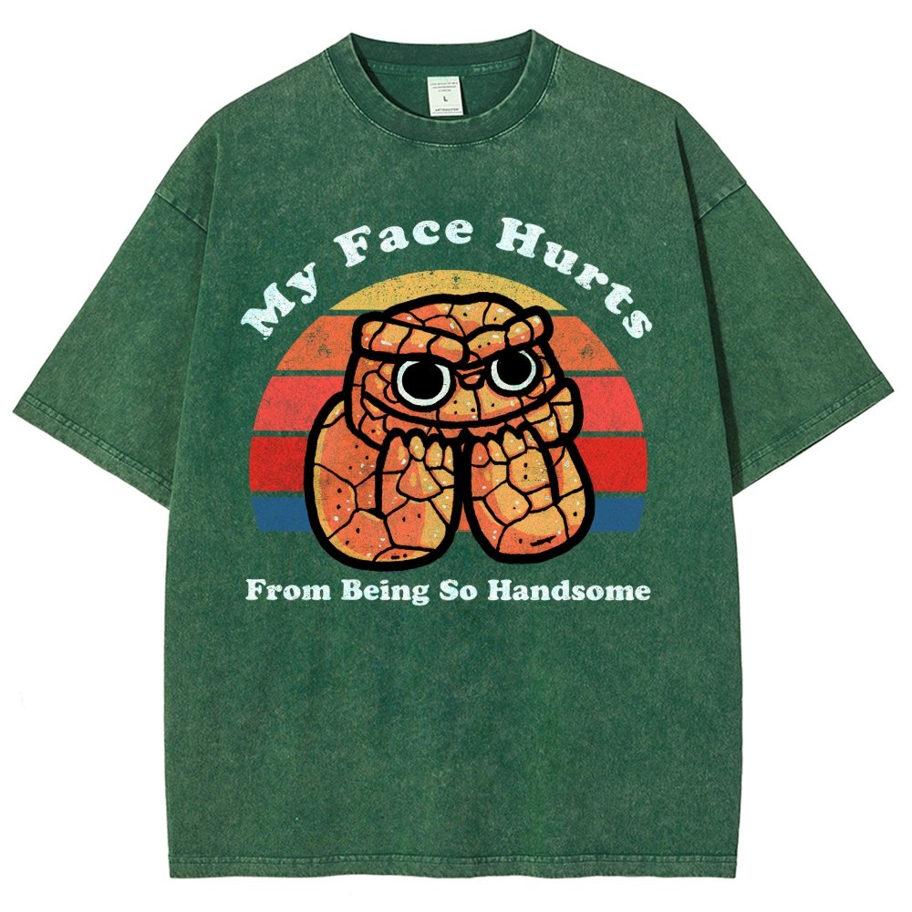 My Face Hurts Vintage Distressed T-shirt