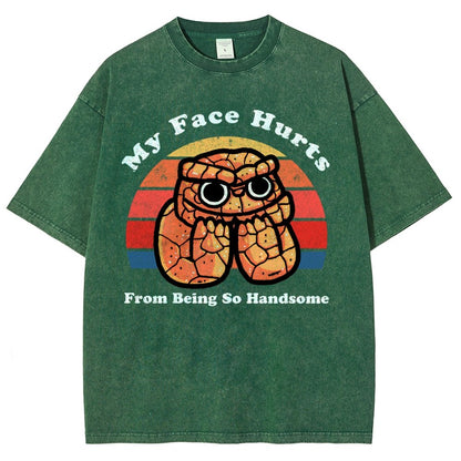 My Face Hurts Vintage Distressed T-shirt