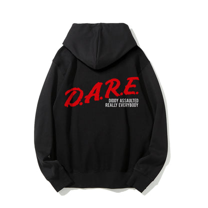 NO DIDDY Printed Back Unisex Cotton Hoodie