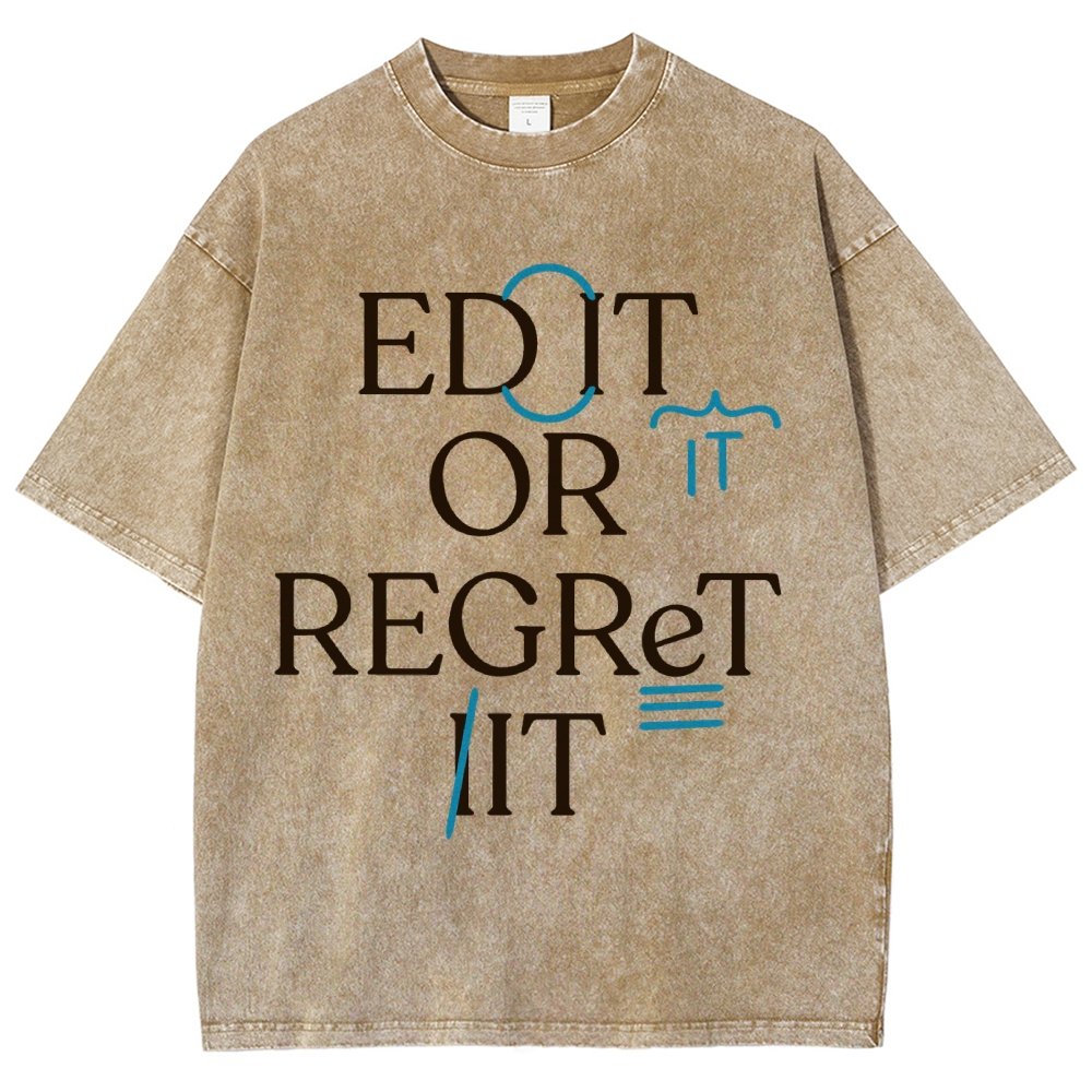 Edit Or Regret It Vintage Distressed T-shirt