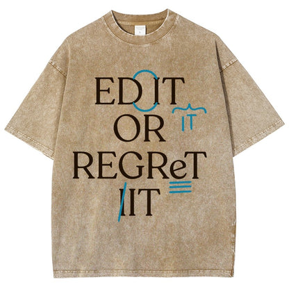 Edit Or Regret It Vintage Distressed T-shirt