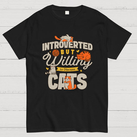 Willing to Discuss Cats Geek T-Shirt