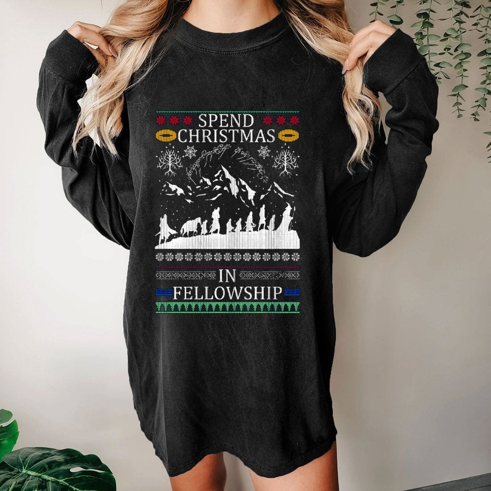 Spent Christmas in Group Washed Long Sleeve Tee