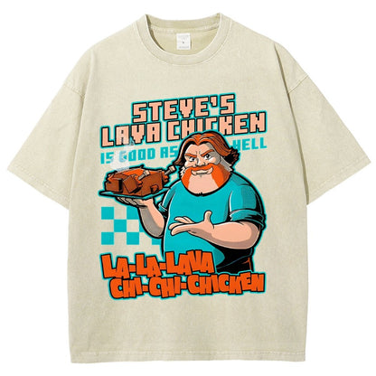 Steve's Lava Chicken Vintage Distressed T-shirt