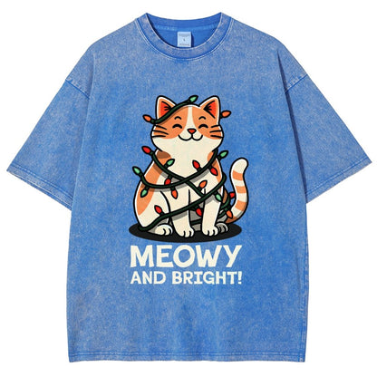 Meowy And Bright! Vintage Distressed T-shirt