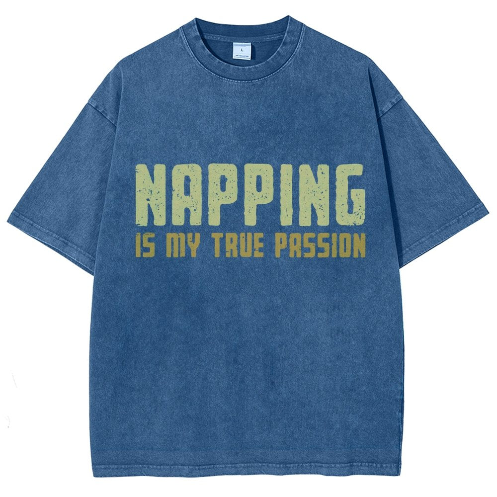 Napping is My Passion Vintage Distressed T-shirt