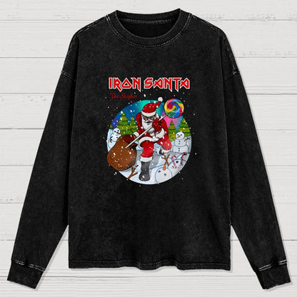 Iron Santa Washed Long Sleeve Tee