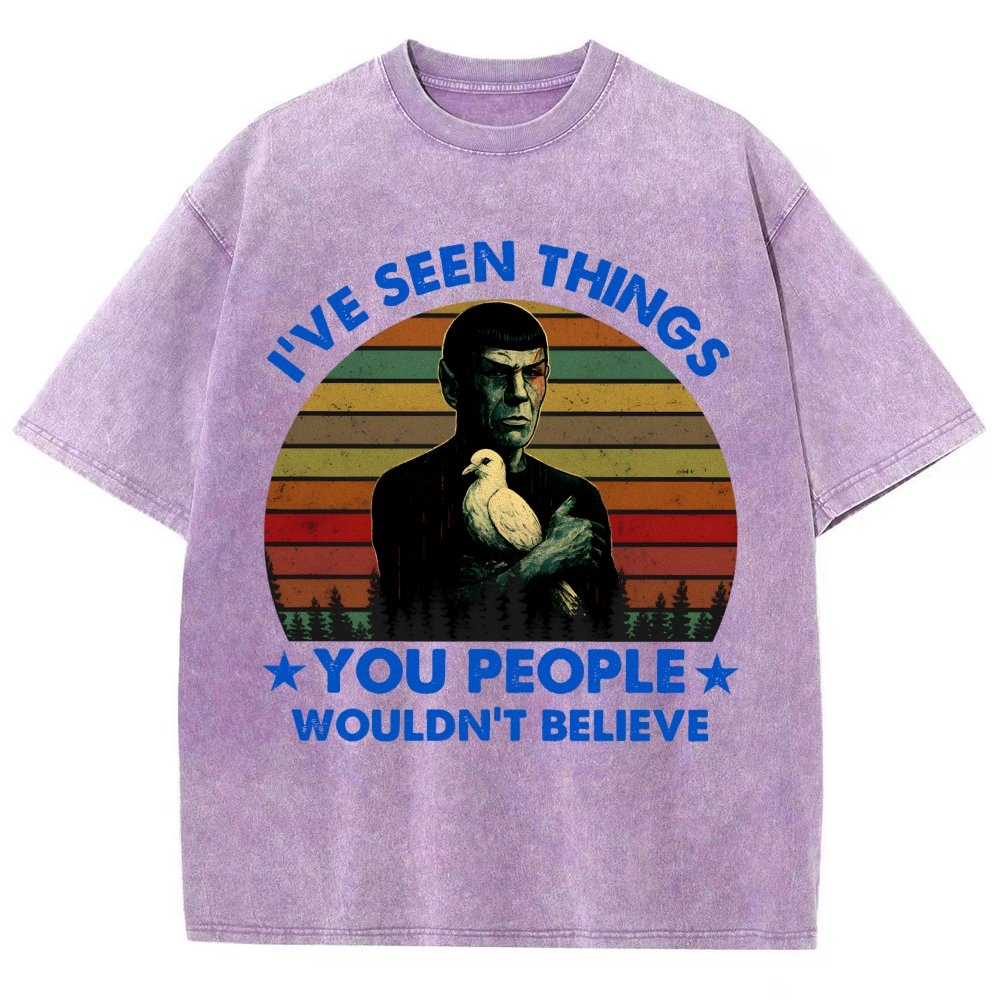 I've Seen Things Sci-Fi Quote Mashup Vintage Distressed T-shirt