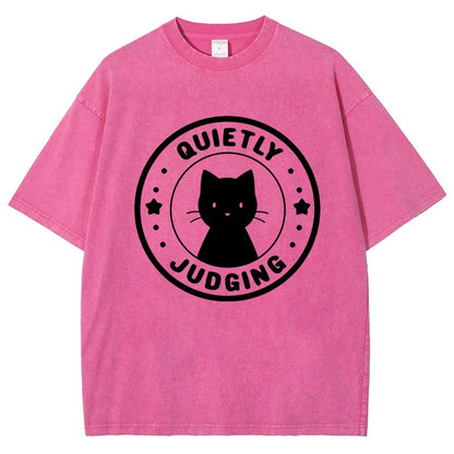 Quietly Judging Cat Vintage Distressed T-shirt