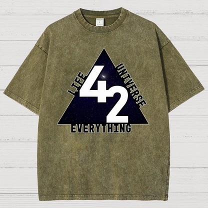 Life, the Universe, and Everything Vintage Distressed T-shirt