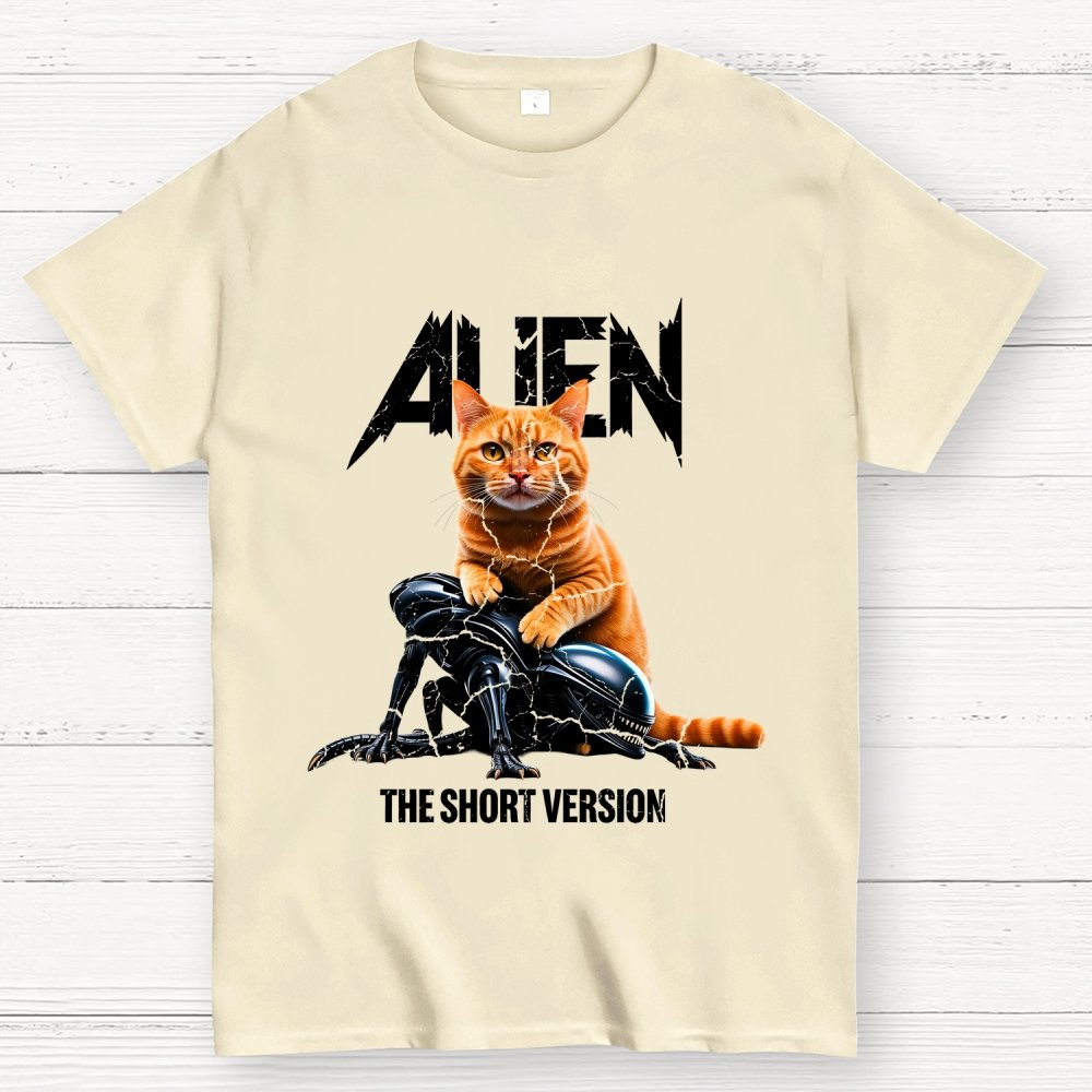 Alien Cat Heavy Geek T-Shirt
