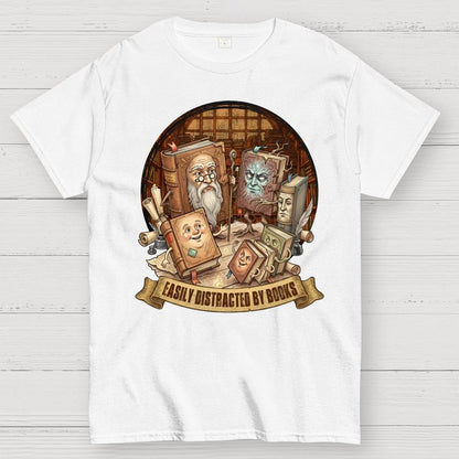 Easily Distracted By Books Geek T-Shirt