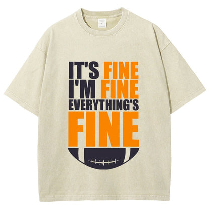 Browns It's Fine I'm Fine Everything's Fine Vintage Distressed T-shirt