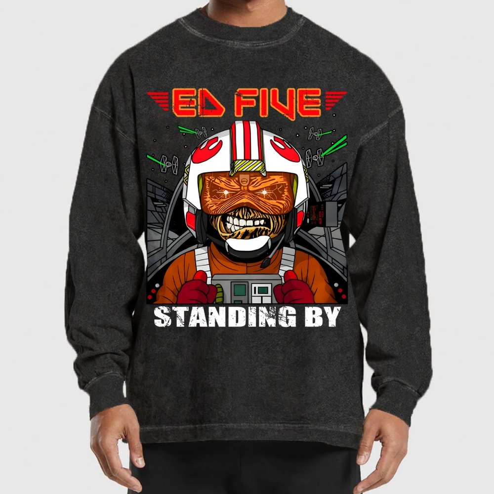Ed Five Standing By Washed Long Sleeve Tee