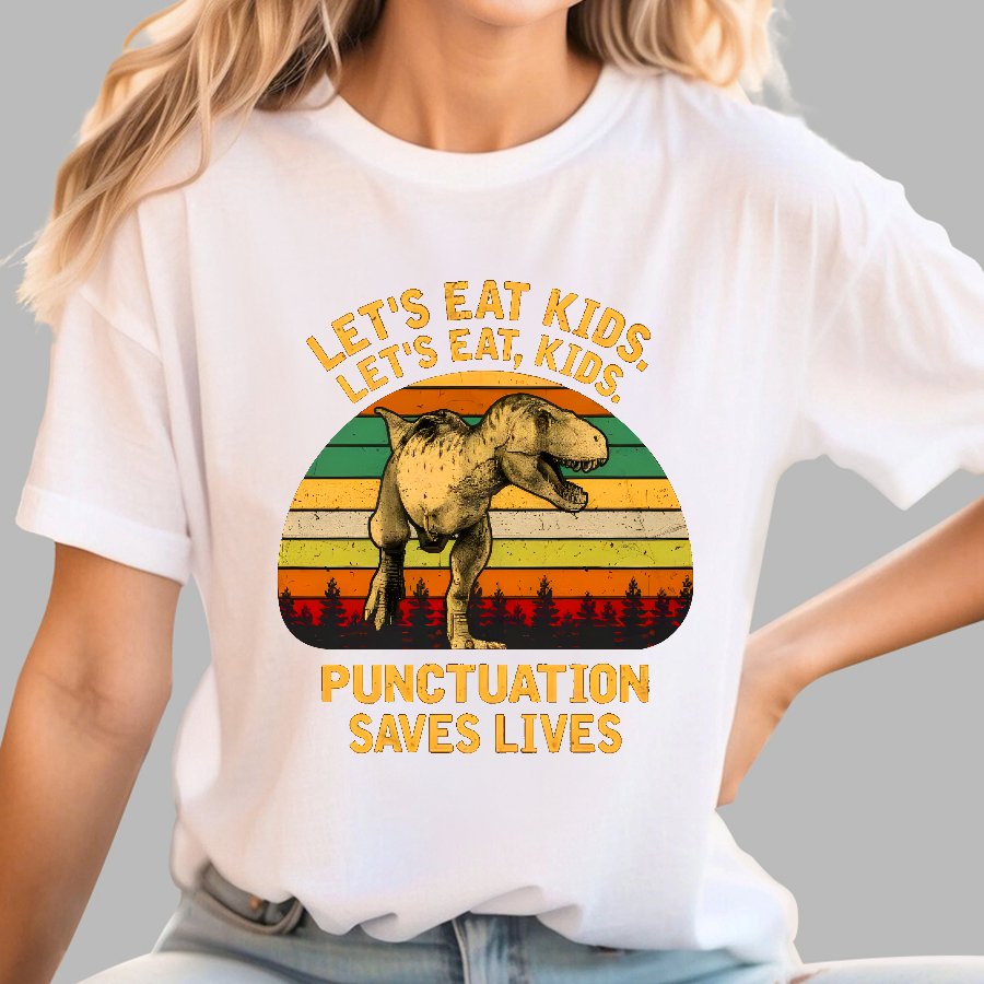 Punctuation Saves Lives Funny Geek T-Shirt