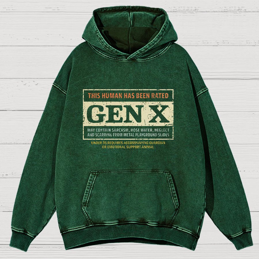 GenX Vintage Distressed Hoodie