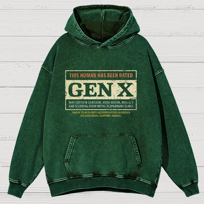 GenX Vintage Distressed Hoodie