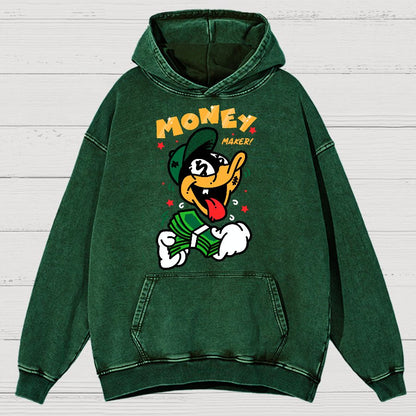 Money Maker！Sarcasm Vintage Distressed Hoodie