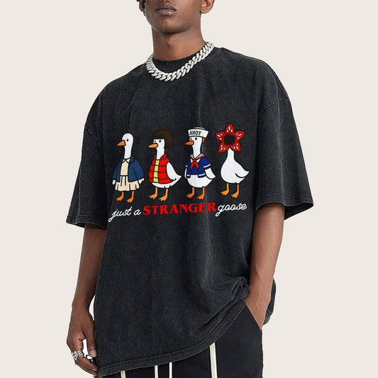 Just a stranger goose Vintage Distressed T-shirt
