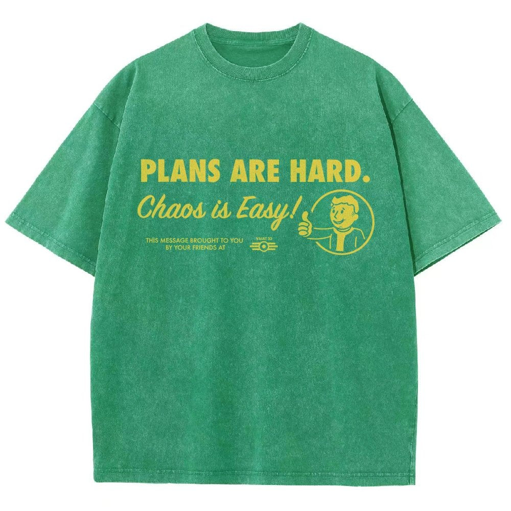 Chaos is Easy Vintage Distressed T-shirt
