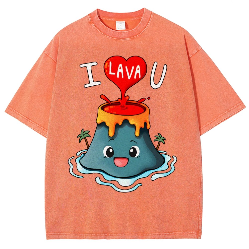 Valentine's Day.I Lava You Vintage Distressed T-shirt