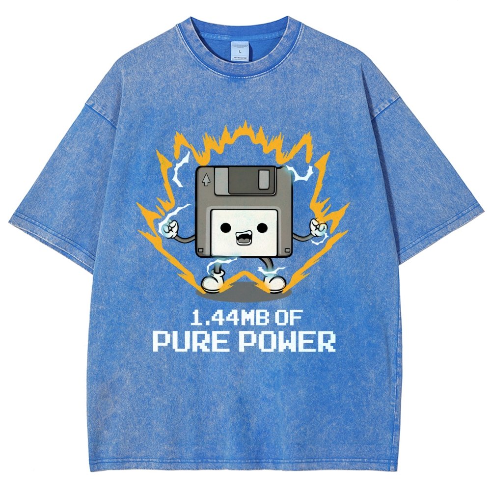 1.44mb of pure power Vintage Distressed T-shirt