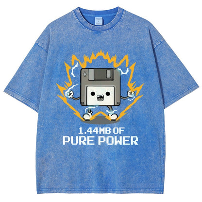 1.44mb of pure power Vintage Distressed T-shirt