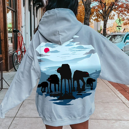 Assault Squad Printed Back Cotton Hoodie