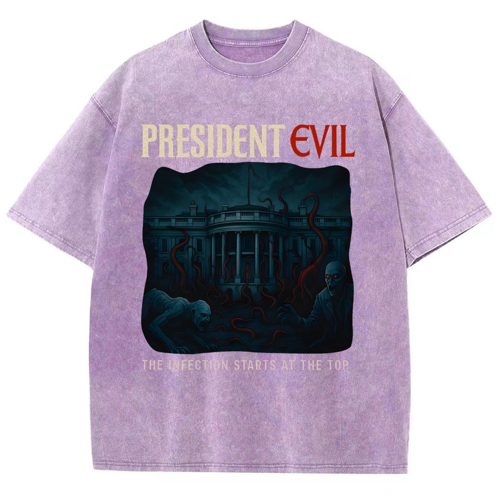 President Evil Vintage Distressed T-shirt