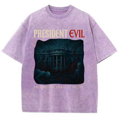 President Evil Vintage Distressed T-shirt