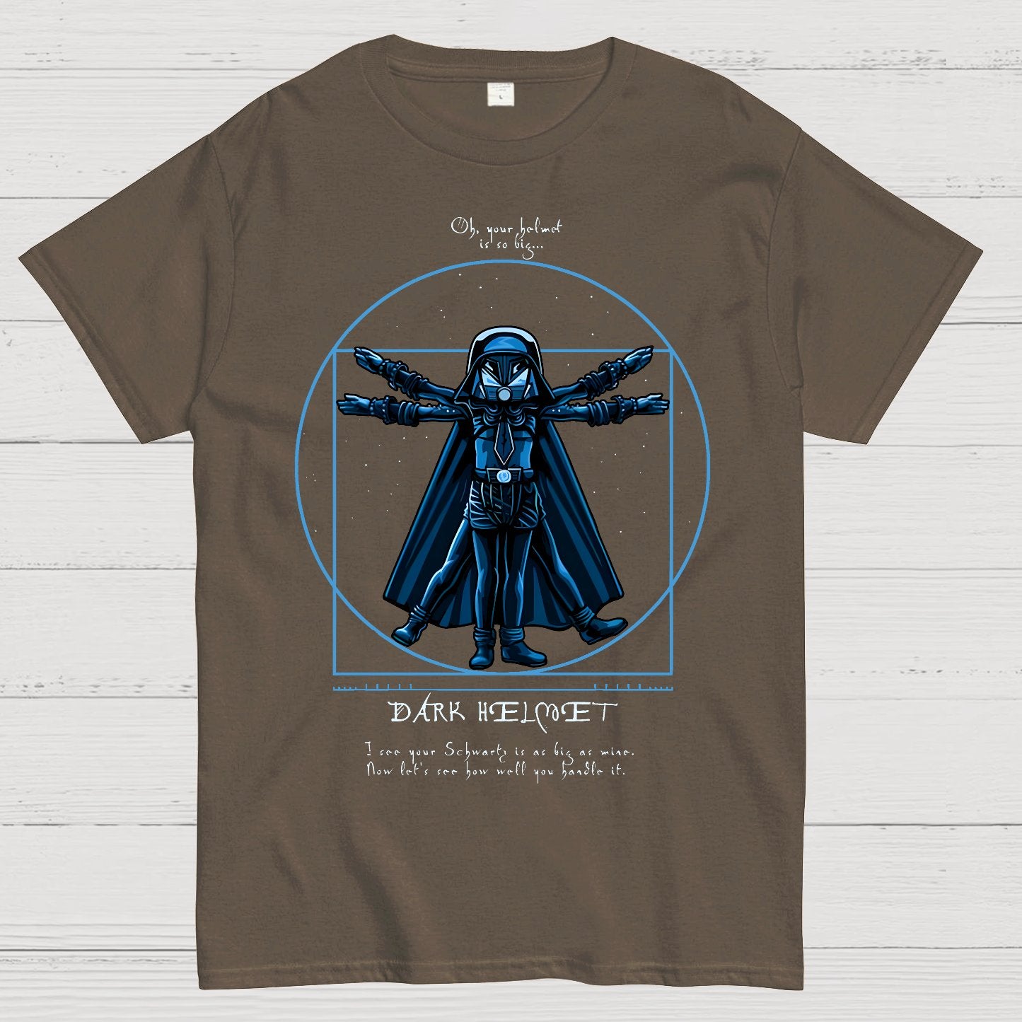 Vitruvian Helmet Geek T-Shirt