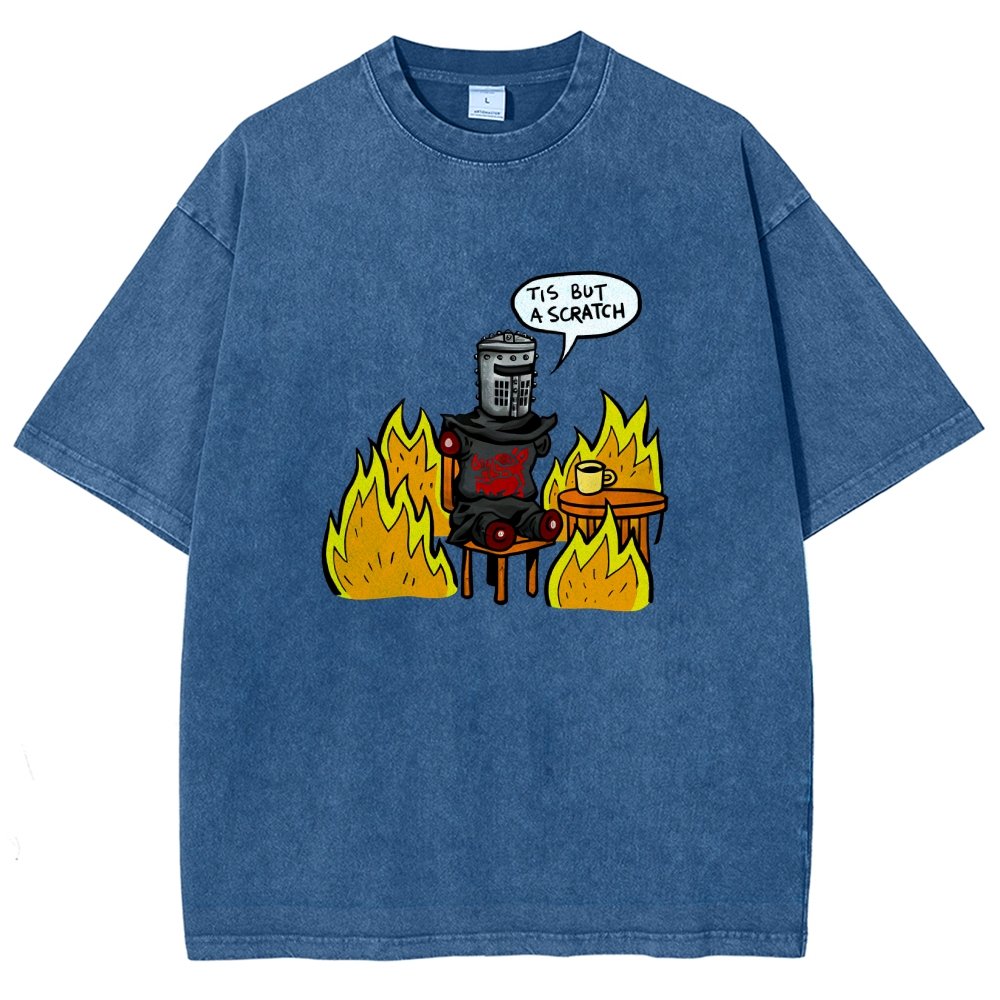 Tis Is Fine Vintage Distressed T-shirt