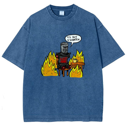 Tis Is Fine Vintage Distressed T-shirt