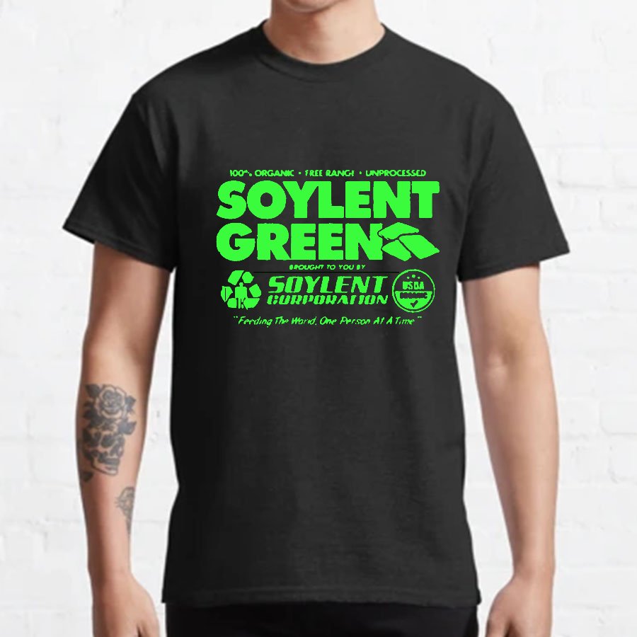 100% Organic Soylent Green Washed Geeky T-Shirt