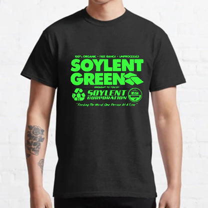 100% Organic Soylent Green Washed Geeky T-Shirt