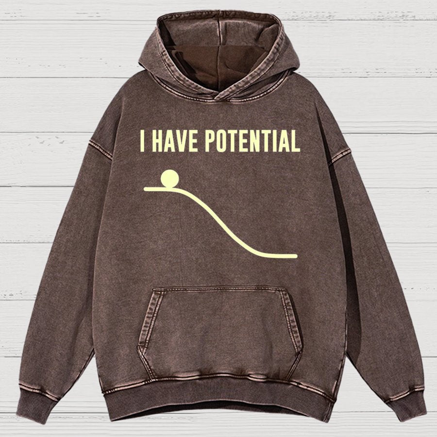 I Have Potential Energy Science Vintage Distressed Hoodie