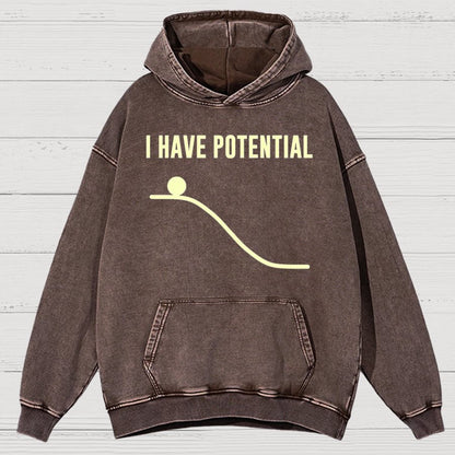 I Have Potential Energy Science Vintage Distressed Hoodie